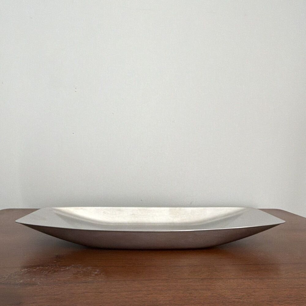 Vintage MCM Stainless Steel Boat Tray Canoe Serving Bowl Dish Mid Century Modern